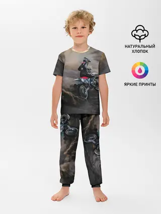 Детская пижама с брюками / Душа питбайкера