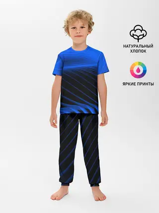 Детская пижама с брюками / Неоновые лучи