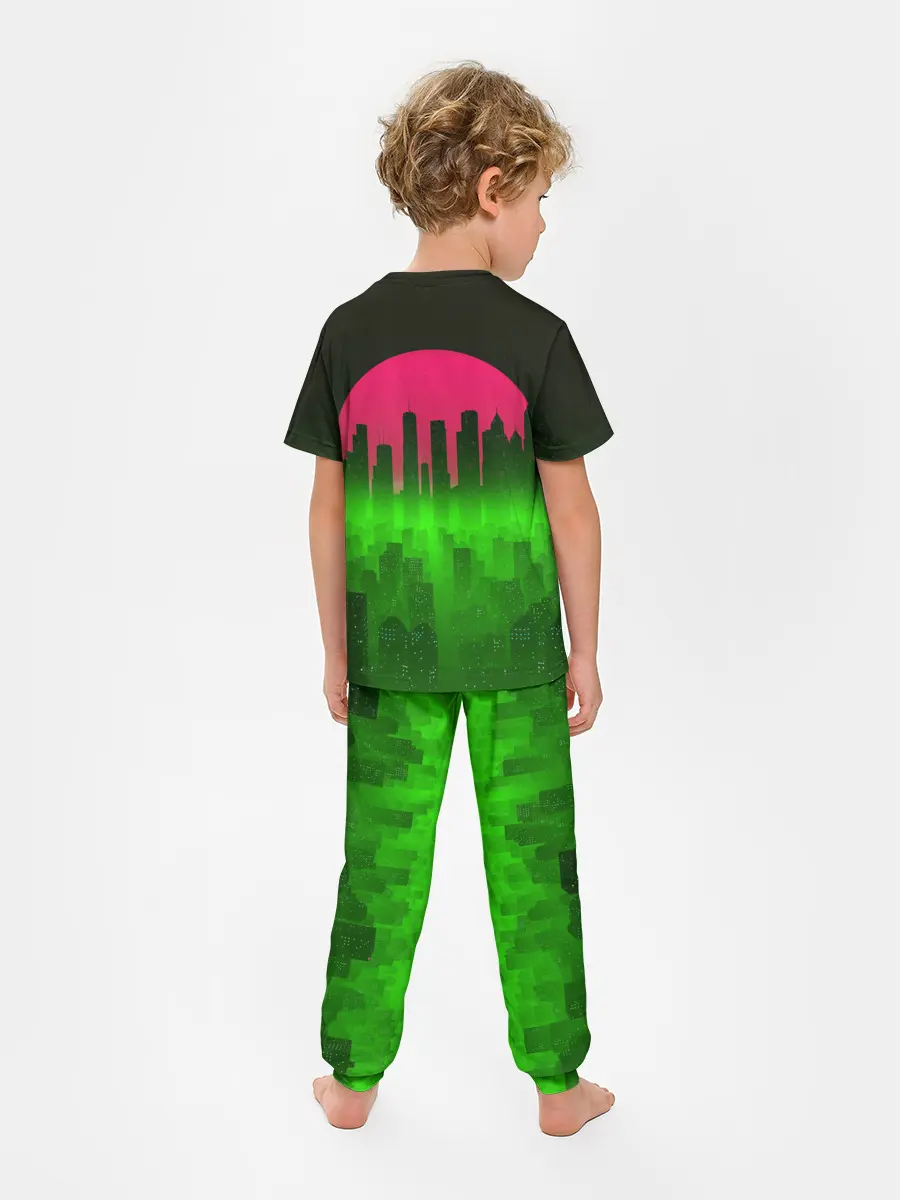 Детская пижама с брюками / НЕОНОВЫЙ ГОРОД