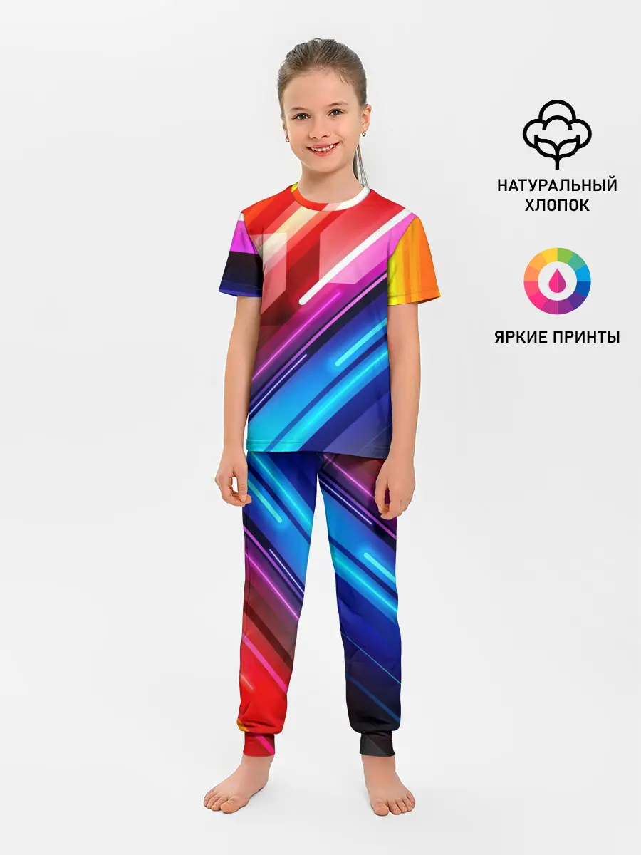 Детская пижама с брюками / НЕОН