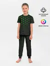 Детская пижама с брюками / Зелёные соты 3D