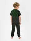 Детская пижама с брюками / Зелёные соты 3D