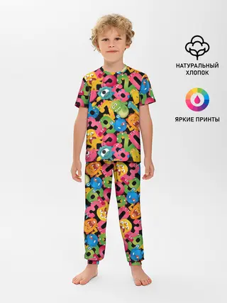 Детская пижама с брюками / Monstry с цифрами