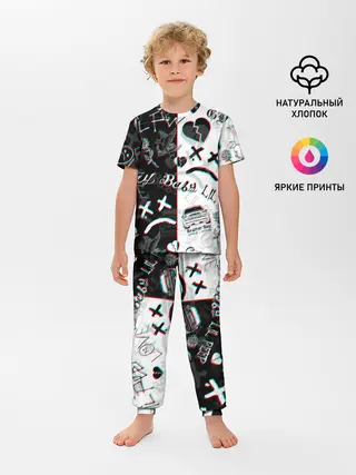 Детская пижама с брюками / LIL PEEP GLITCH | ЛИЛ ПИП ГЛИТЧ