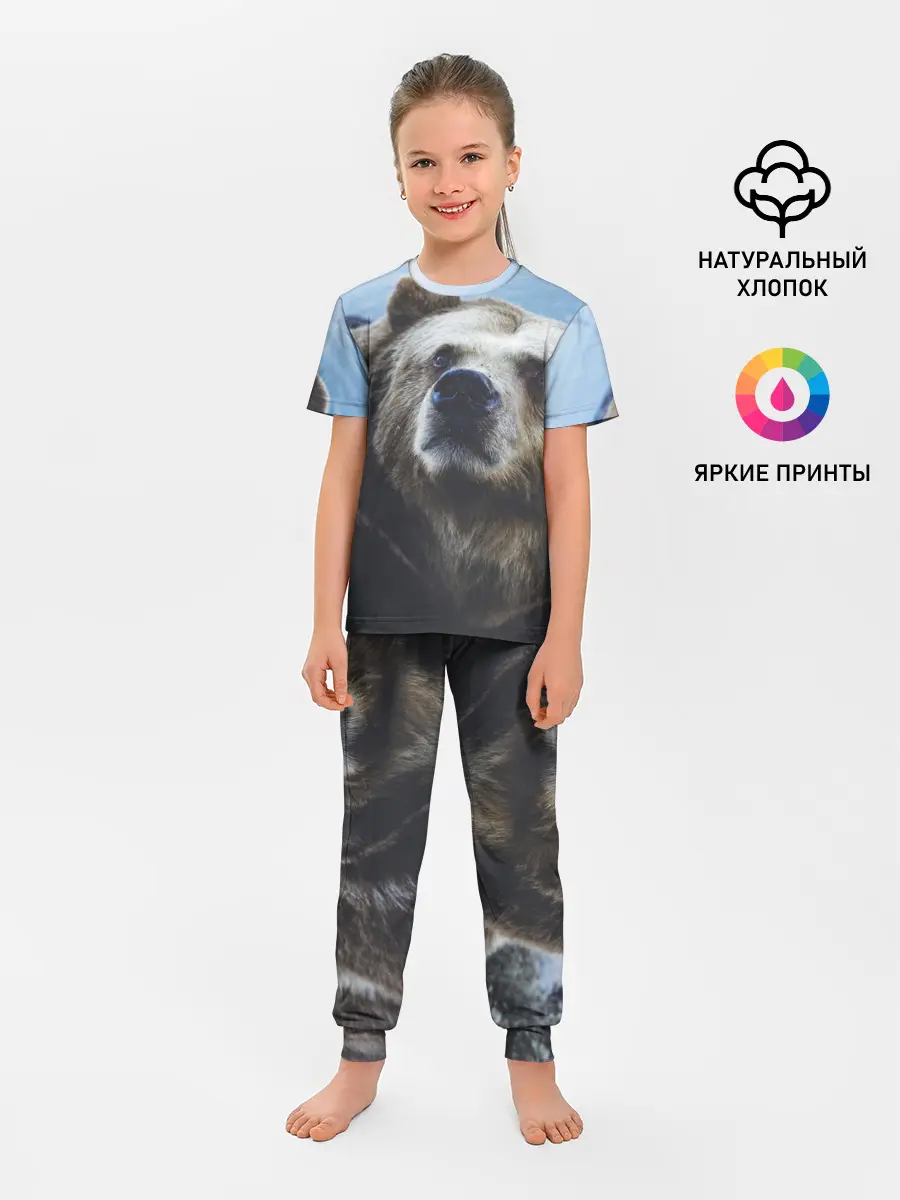 Детская пижама с брюками / Гризли