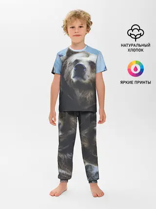 Детская пижама с брюками / Гризли