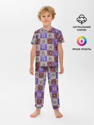 Детская пижама с брюками / Медведи на ковре