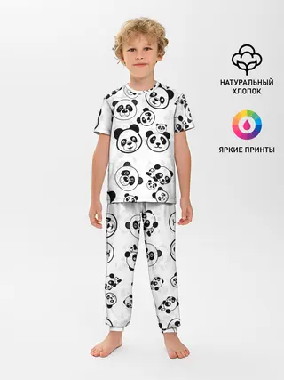 Детская пижама с брюками / Панды