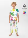 Детская пижама с брюками / Цветные ладошки - Детский узор