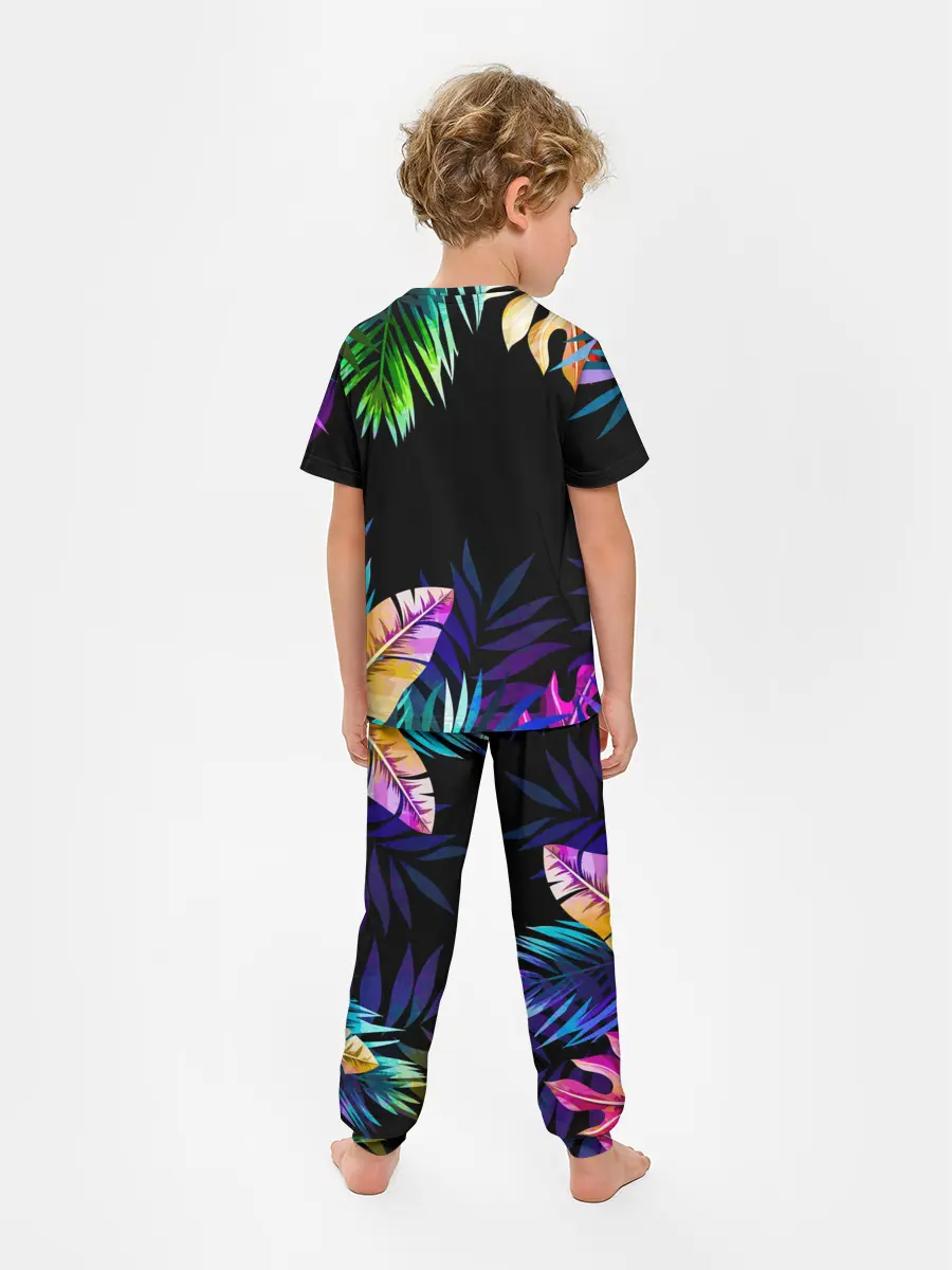 Детская пижама с брюками / Тропическая Ночь