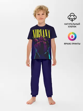 Детская пижама с брюками / Nirvana Neon