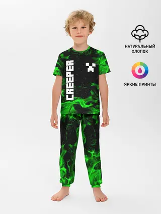 Детская пижама с брюками / MINECRAFT CREEPER