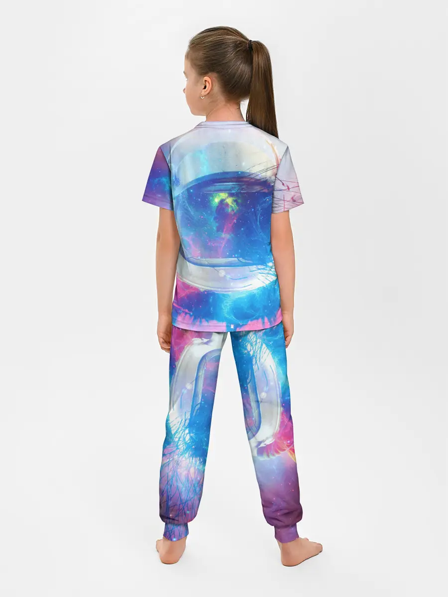Детская пижама с брюками / Космонавт - космос