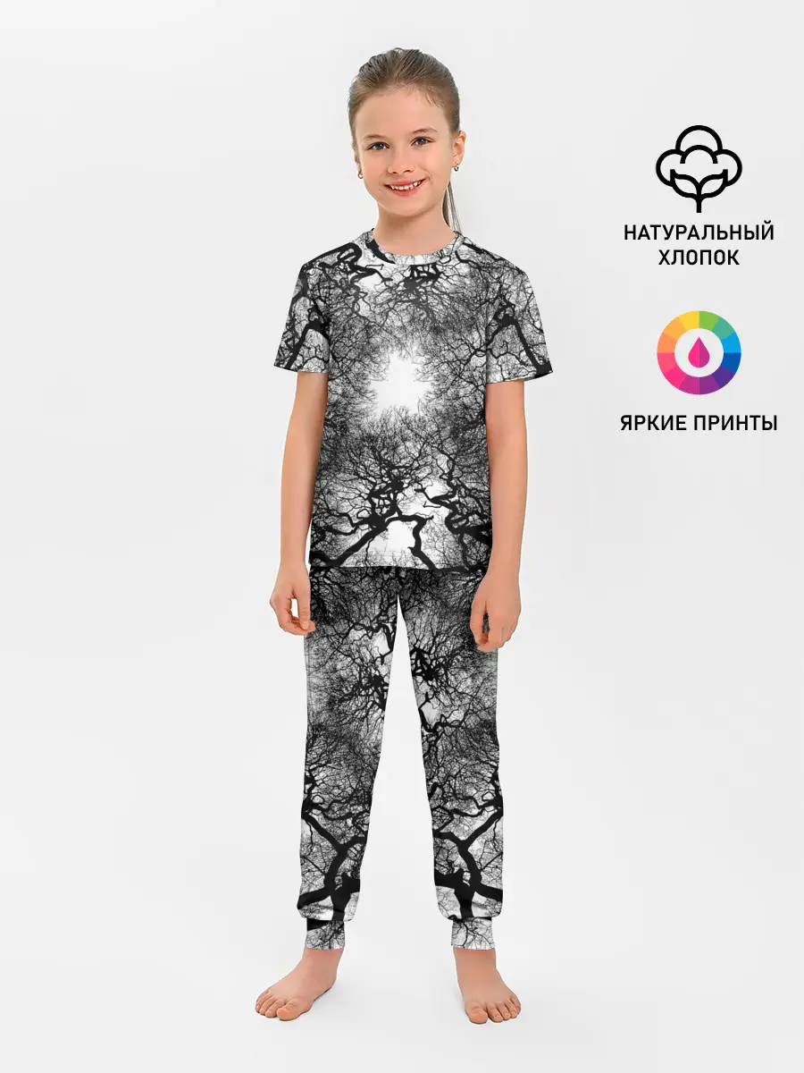 Детская пижама с брюками / Texture Branches