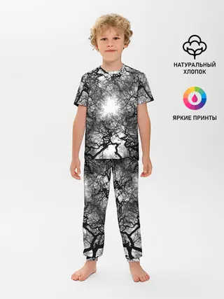 Детская пижама с брюками / Texture Branches