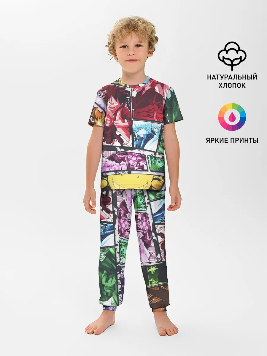 Детская пижама с брюками / EPIC MAIN ANIME CHARACTERS 3D!