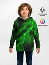 Детское худи / МОЛНИЯ GREEN NEON