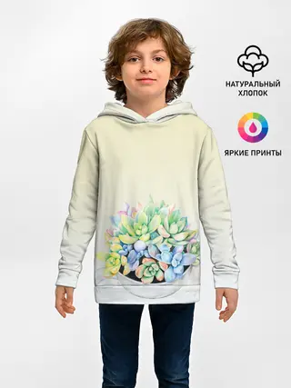 Детское худи / Чашка с суккулентами