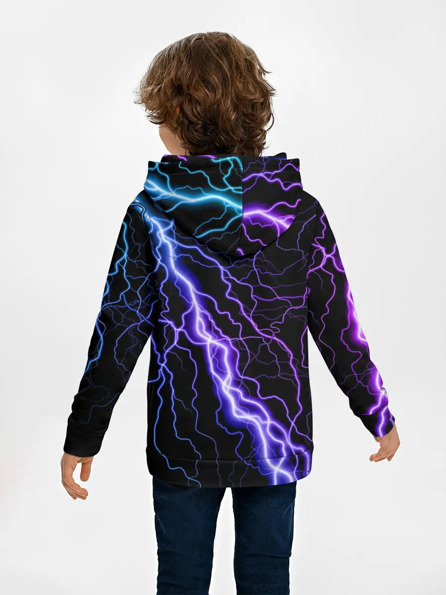 Детское худи / НЕОНОВАЯ МОЛНИЯ / ГРОЗА