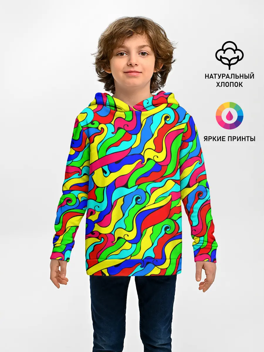 Детское худи / Красочные узоры/абстракционизм