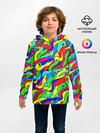 Детское худи / Красочные узоры/абстракционизм