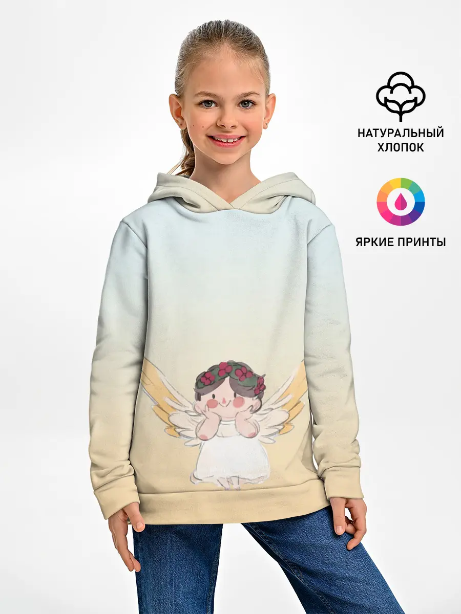 Детское худи / акварельный ангелок