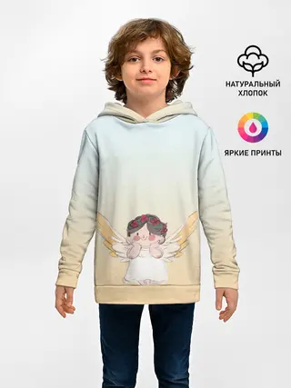 Детское худи / акварельный ангелок