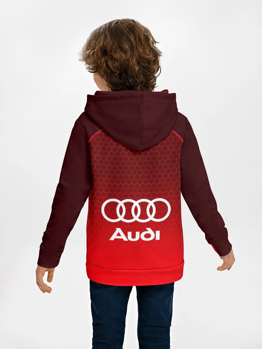 Детское худи / AUDI красная сетка