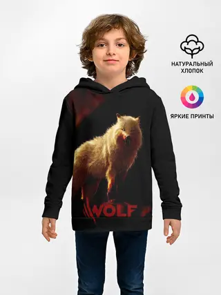 Детское худи / Красный волк.