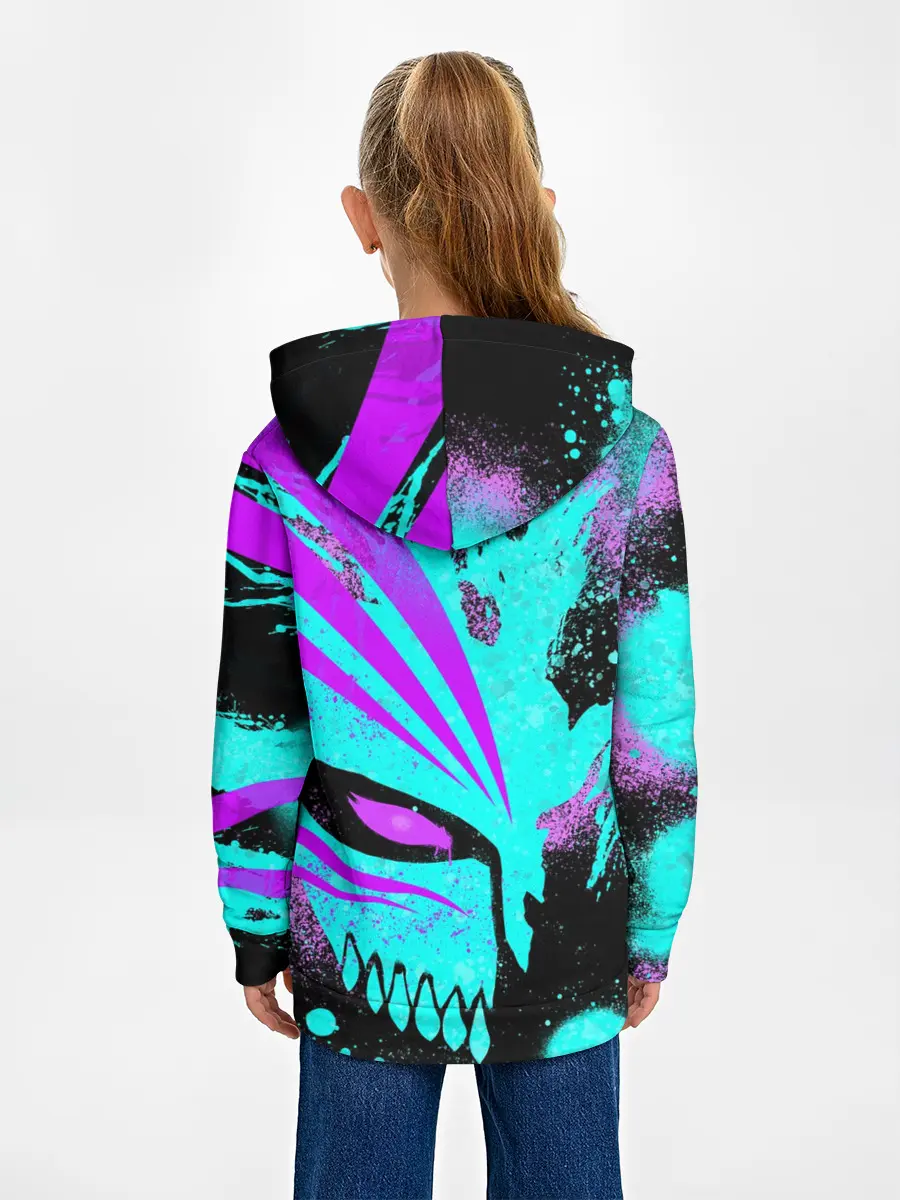 Детское худи / БЛИЧ МАСКА ПУСТОГО НЕОН