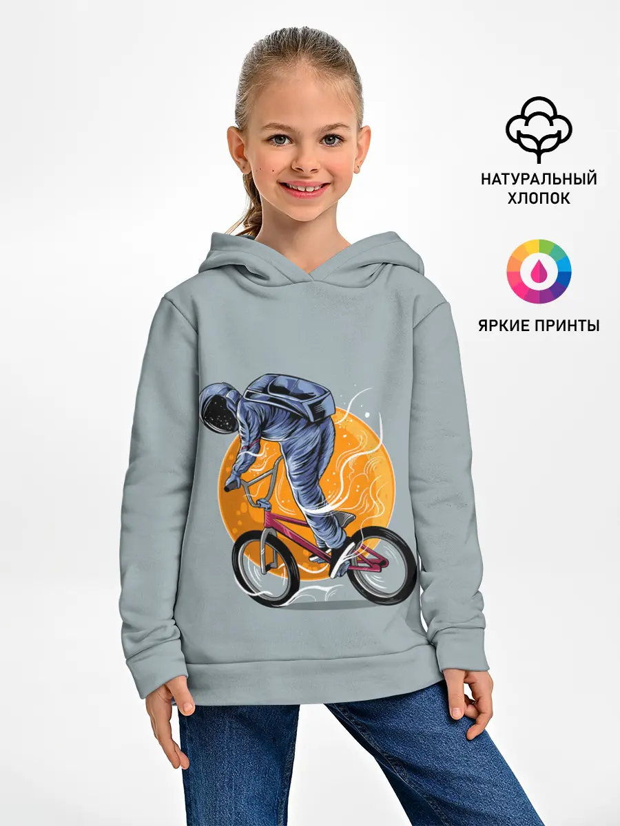Детское худи / Космический велосипедист