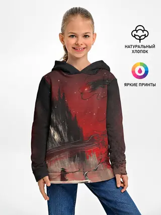 Детское худи / ЗМЕЙ ДРАКОН 3D