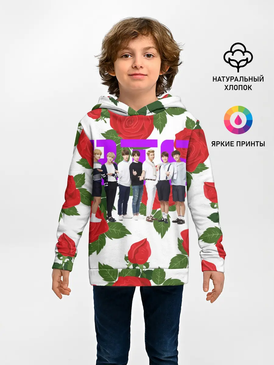 Детское худи / BTS Roses | White