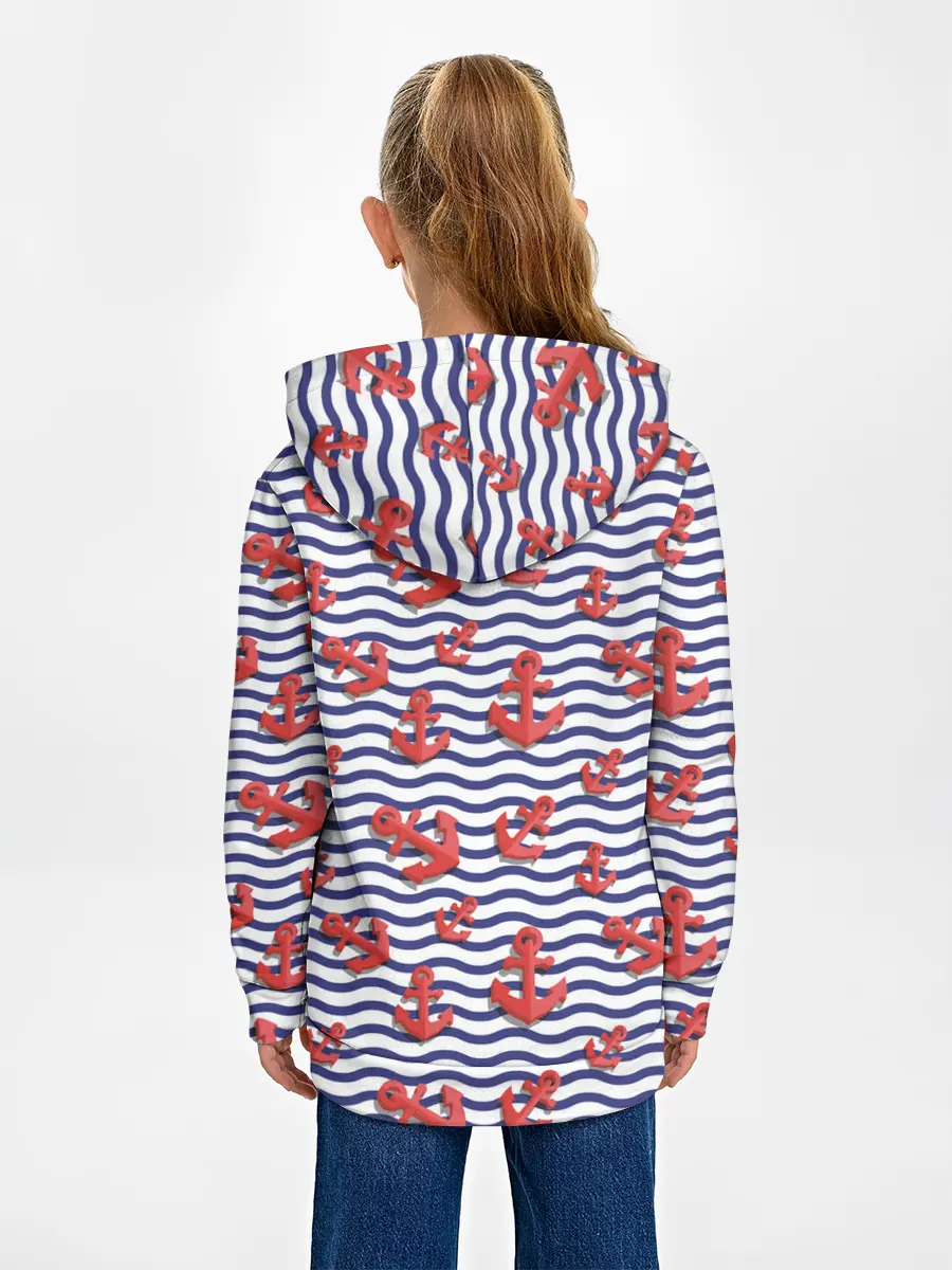 Детское худи / Красные якоря