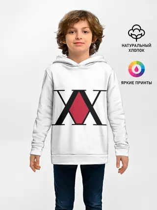Детское худи / XX посередине красное на белом
