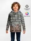 Детское худи / кирпичная стена потеки краска