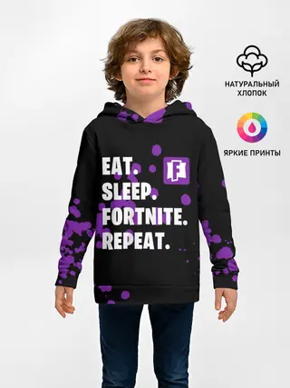Детское худи / Eat Sleep Fortnite Repeat