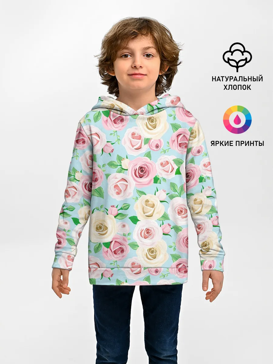 Детское худи / Цветущее поле роз