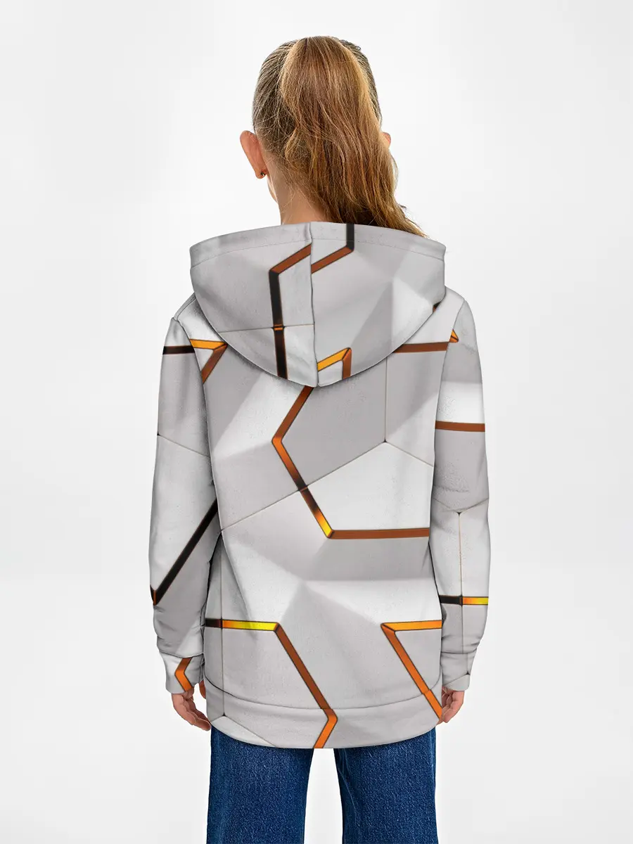 Детское худи / 3D абстракция Iron