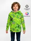 Детское худи / Ярко-зеленый абстрактный узор