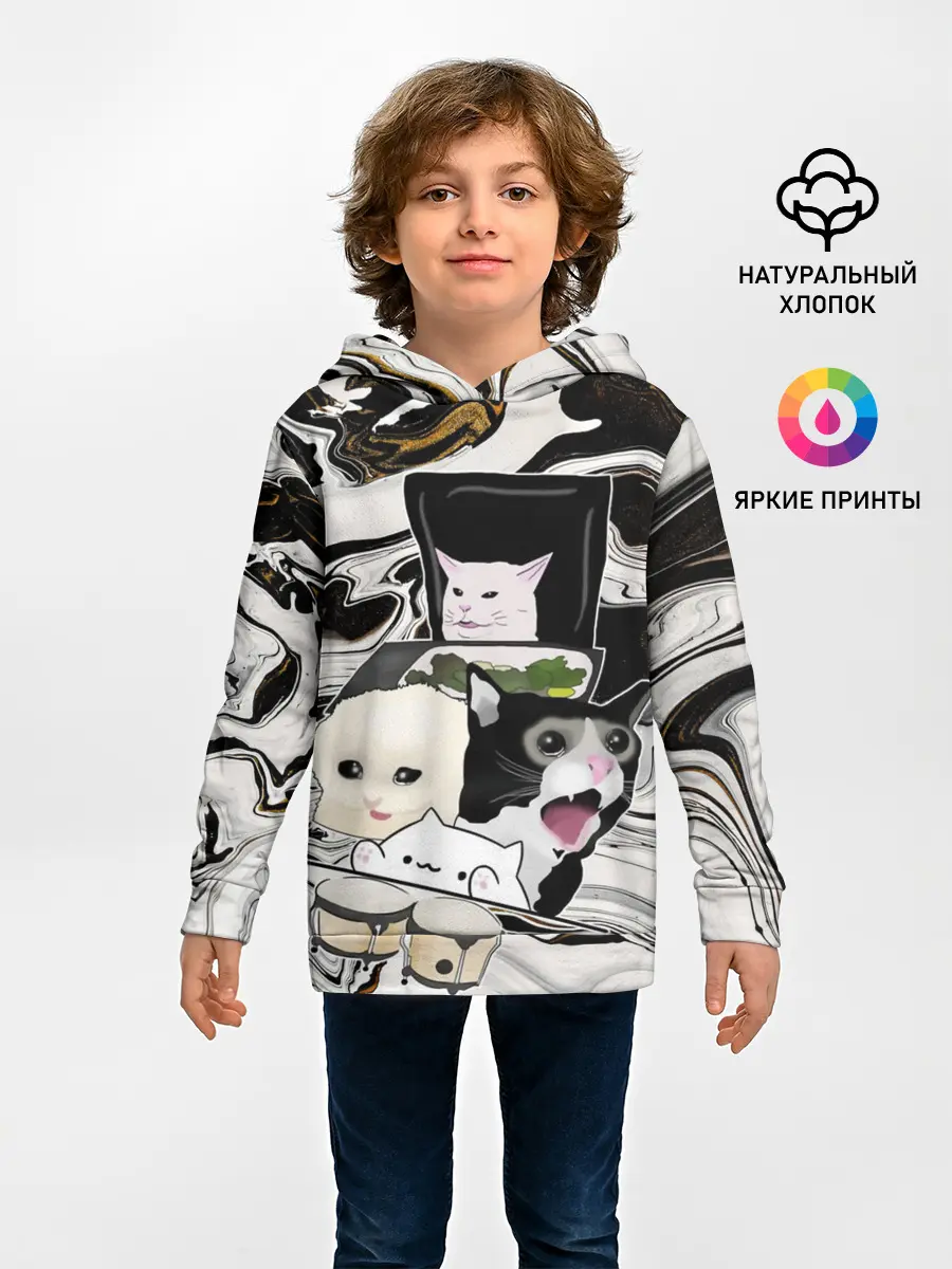 Детское худи / woman yelling at cat