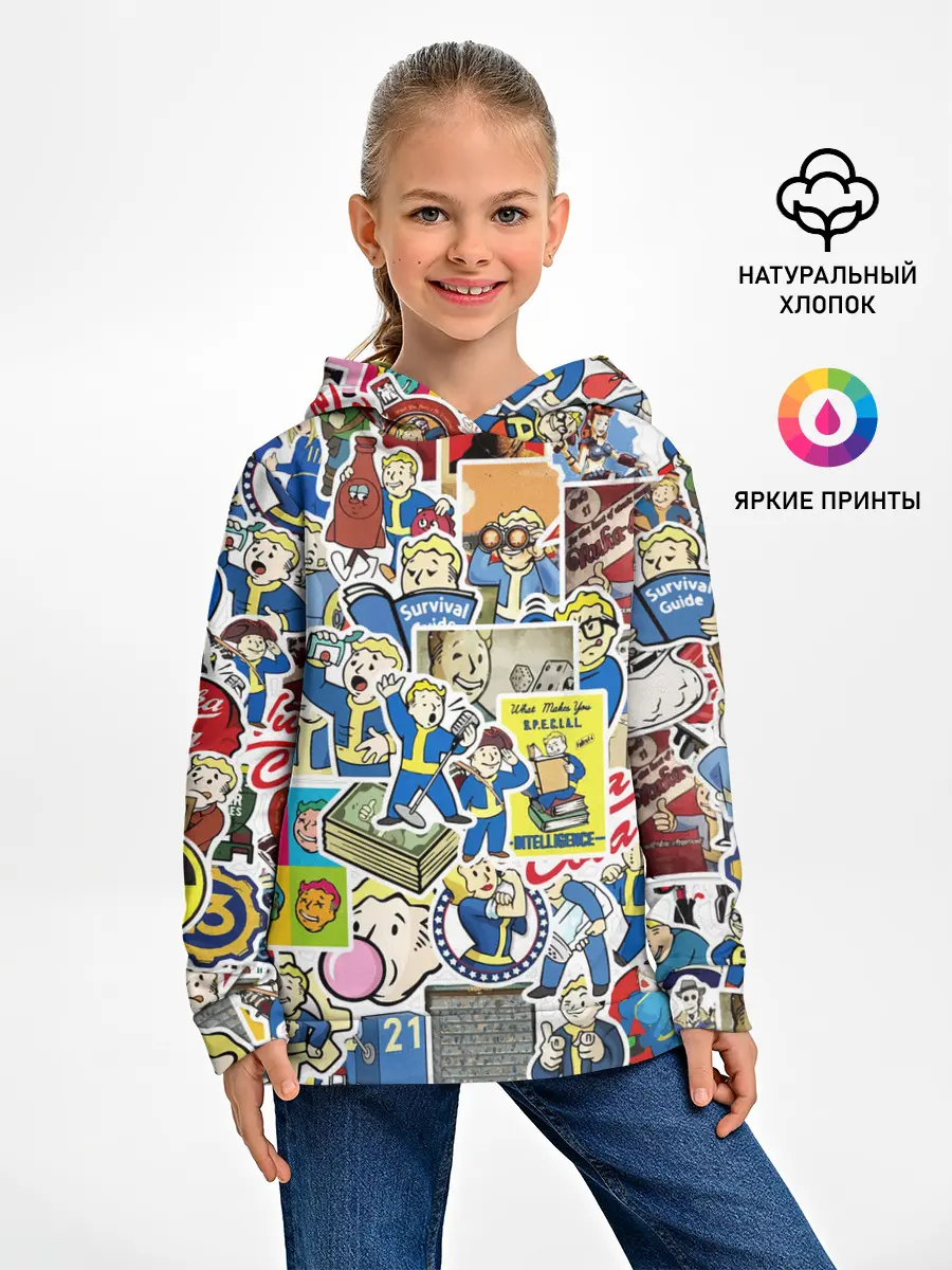 Детское худи / FALLOUT STICKER BOMBING
