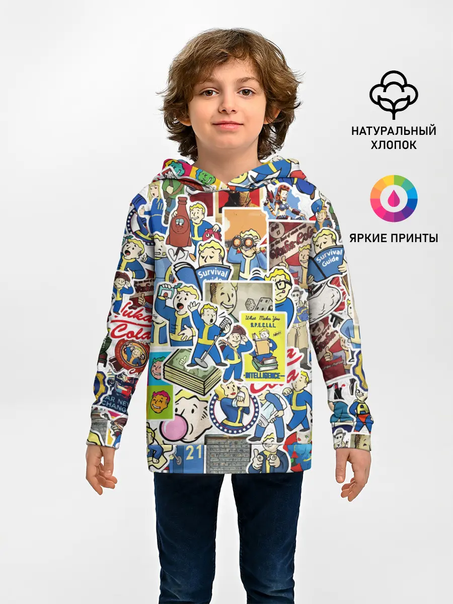 Детское худи / FALLOUT STICKER BOMBING