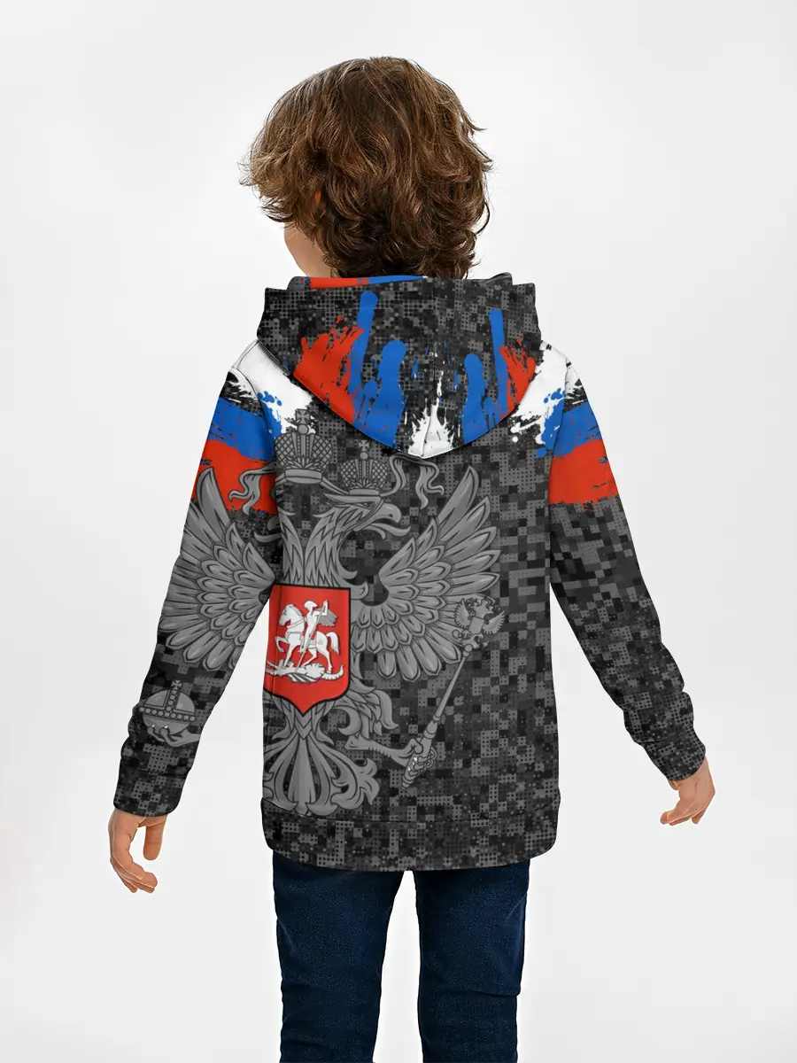 Детское худи / Двуглавый орел. Камуфляж