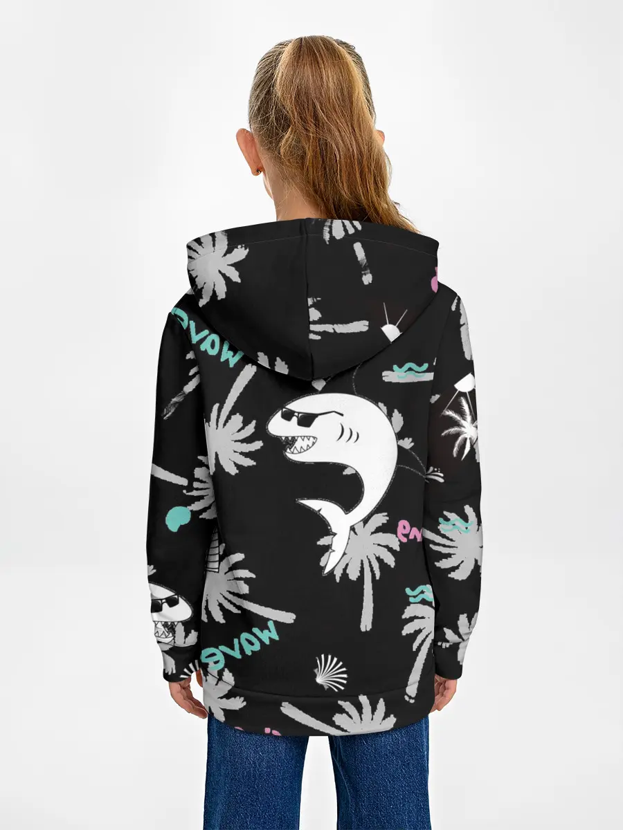 Детское худи / Акула и серфинг