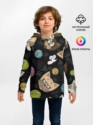 Детское худи / Злой кот.