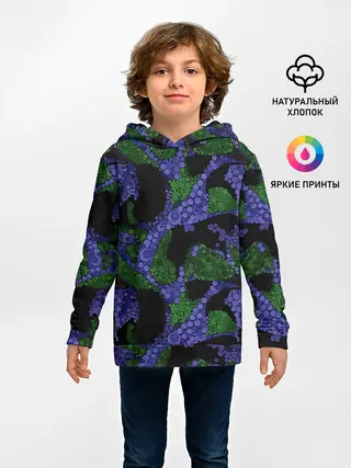 Детское худи / Абстрактный темный в горох