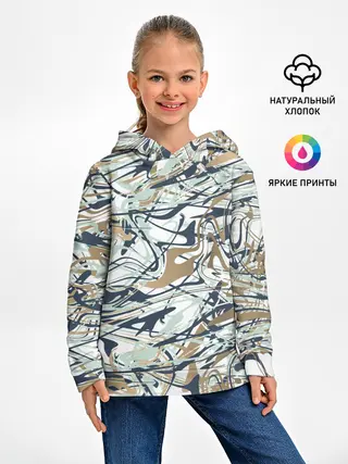 Детское худи / Узор красками