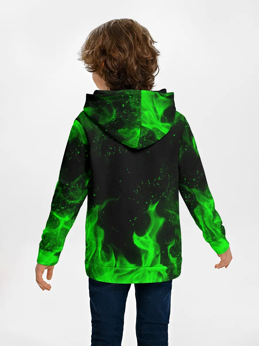 Детское худи / ЗЕЛЁНЫЙ ОГОНЬ | GREEN FIRE