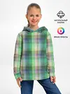 Детское худи / Зеленый клетчатый узор